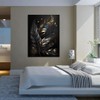 Yifofeu Black Gold Feather Wall Art Abstract Black and Gold