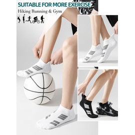 mqamex men's ankle socks (US, Alpha, X-Large, Regular, Regular, 6black)