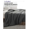 YnM Organic French Linen Duvet Cover for Weighted Blankets (Dark