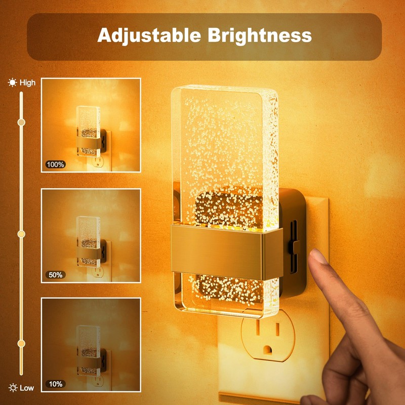 JandCase Night Lights Plug into Wall, Dusk to Dawn Sensor,