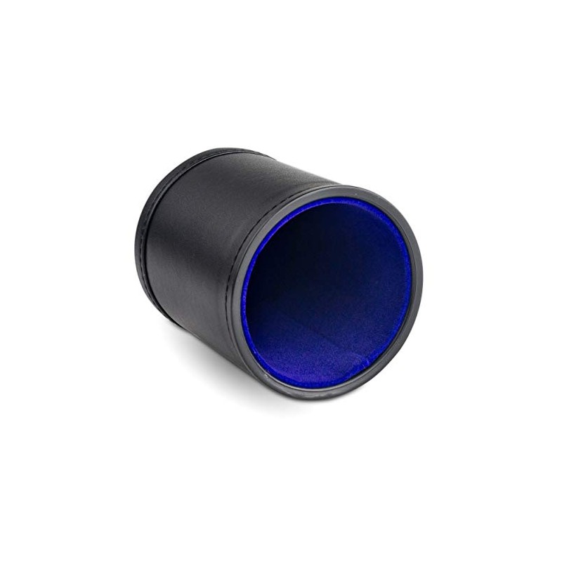 Small and Quiet Felt-Lined Synthetic Leather Dice Cup for Yahtzee,