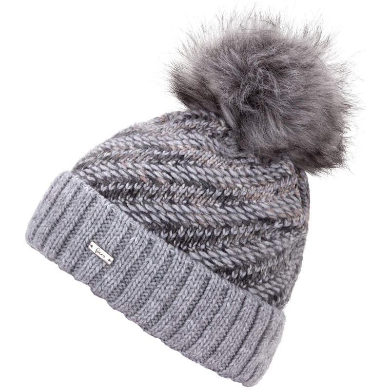 Faera Winter Hat - Warm Lined Faux Fur Bobble Hat