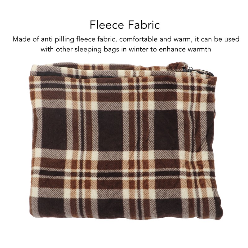 Fleece Sleeping Bag Portable Travel Warm Sleeping Bag for Adults