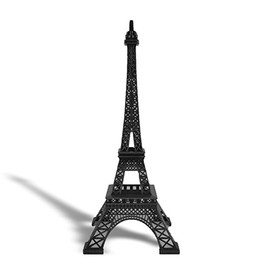 allgala 24" Eiffel Tower Statue Decor Alloy Metal, Black