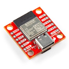 SparkFun Qwiic Pocket Development Board - ESP32-C6 Mini-1 Module, Including a USB-C Connector, Qwiic Connector, 2-pin JST Battery Connector, Board Dimensions: (Inches) 1" x 1"