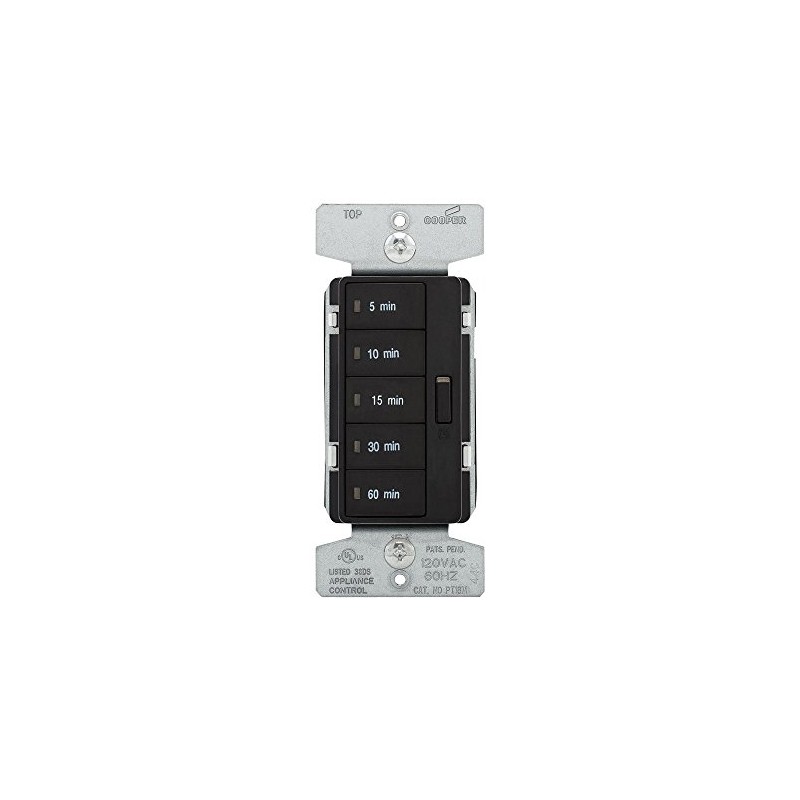 Eaton PT18M-BK 1800W 15 Amp 5-Button Minute Timer with Off