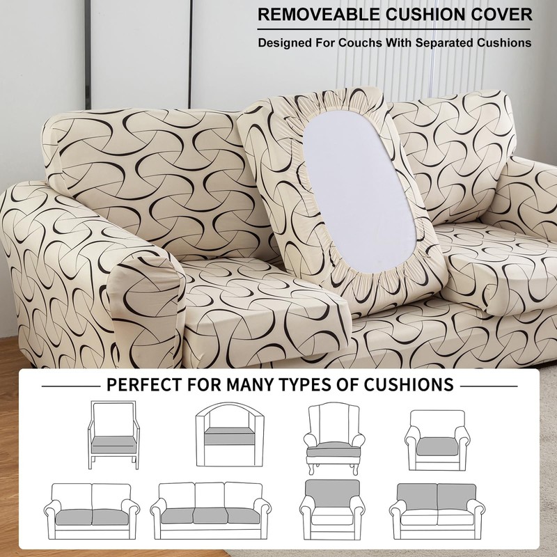 ARNTY Stretch Sofa Covers for 1/2/3 Cushion Sofa Furniture Slipcovers