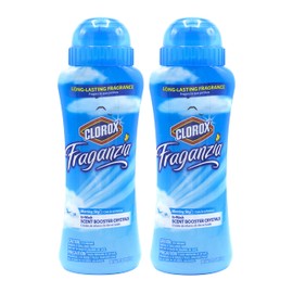 Clorox Fraganzia Laundry Scent Booster Crystals in Morning Sky Scent - Scented In-Wash Freshener Beads for Fresh, Clean, Great Smelling Clothes and Linens, 18 Oz - 2 Pack