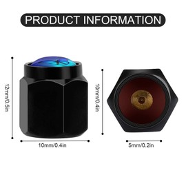 Muishi Tapones de vástago de válvula de neumático Blue Butterfly de aluminio, tapas de válvula de neumático universales para coches, SUV, camiones, bicicletas, motocicletas y bicicletas (paquete de 4)