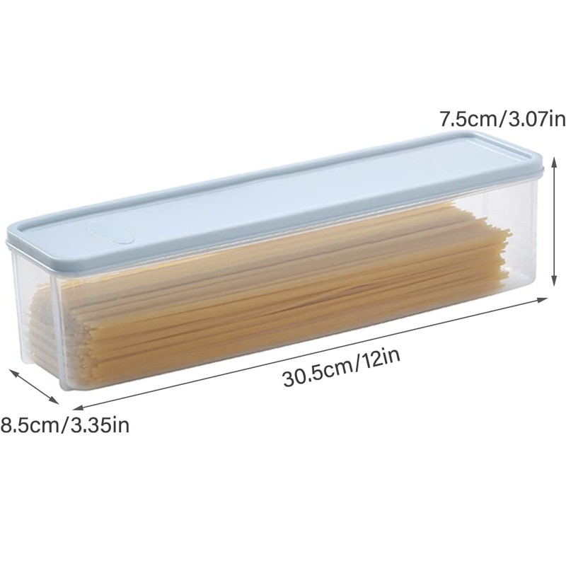 DUOHERESHUI 2 Pieces Plastic Pasta Box Noodle Storage, Spaghetti Noodle