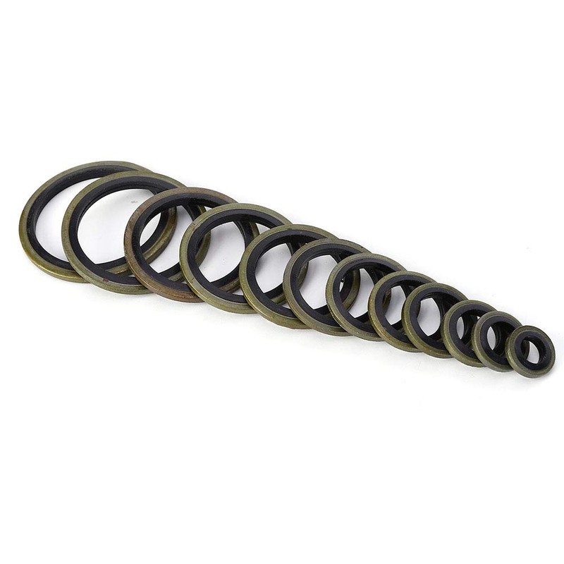 VOBOR 240pcs 68 8 mm Metal Rubber Sealing Oil Ring
