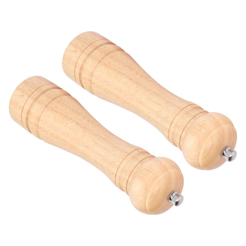 2pcs Wood Salt and Pepper Grinder Adjustable Coarseness Wooden Pepper