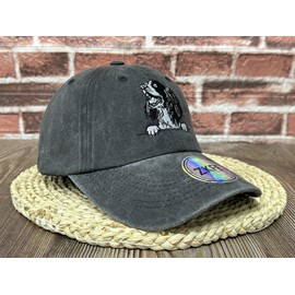 ZKFE Embroidered English Springer Spaniel Hat for Men Women, Dog Lover Gifts, Washed Black Adjustable Baseball Cap Dad Hat