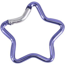 Blue Carabiner Clip Star Shaped Climbing Buckle Aluminum Alloy Heavy Duty Keyring Hook for Camping Fishing Hiking Traveling Aluminum Key Chain Clip, Accessories