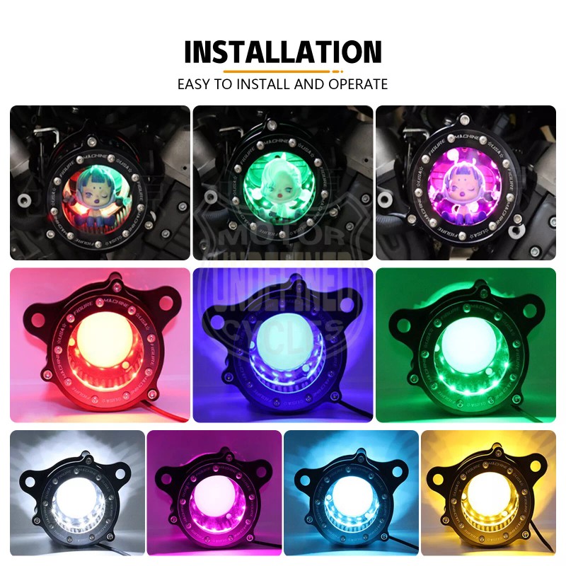 Lenkdou Mini Air Cleaner Intake Filter w/ LED For Harley