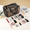 Aucuu Clear Toiletry Bag, Portable Travel Makeup Bag, Wet Dry