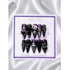 Dark Kuromi handmade nail tips - stiletto / 다크 쿠로미