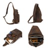 LUUFAN Men's Genuine Leather Sling Bag Chest Shoulder Backpack Crossbody