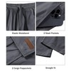 Comdecevis Men's Casual Cargo Pants Workout Joggers Stretch Sweatpants Hiking
