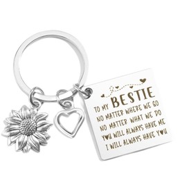 HOKIAMCN Keyring Gifts for Best Friends Friendship Women Female Men Best Friend Bff Keychain Bestie Presents Graduation Gifts for Her Him Birthday Valentine's Day New Year Anniversary Christmas