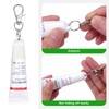 Keychain Cap Compatible with Aquaphor 0.35 oz Lip Balm (white)