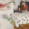 Fabric Tablecloth Washable Table Linen Tablecloth Cotton Polyester Lavender Beige