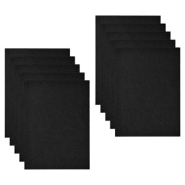 10Pcs A4 Kraft Paper File Folder, Presentation Document Folder, Square Cut Folder with Cards Slot, A4 Cardboard Folders, Paper Portfolio for School Home Office (Black)
