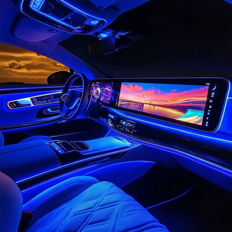 MICTUNING 10M Car RGB LED Strip Lights - 6 in