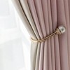 INUSO® Upgraded Adjustable Gold Curtain Holdbacks, 2-Pack – Elegant Handcrafted