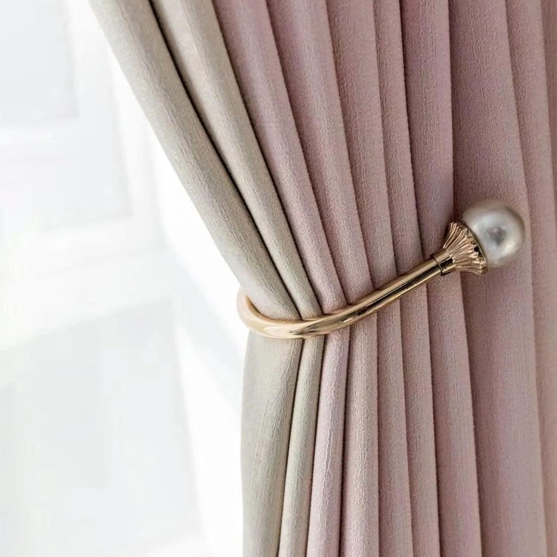 INUSO® Upgraded Adjustable Gold Curtain Holdbacks, 2-Pack – Elegant Handcrafted