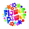1 Flower-Power Sticker I kfz259 I Diameter 10 cm I