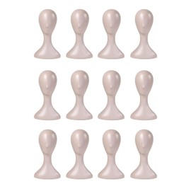 16 Inch (Nude, 12 Packs) Studio Limited Professional Plastic Mannequin Head Stand Display Styling Making Display Holder with Jack for Hat, Mask, Headdress, Necklace