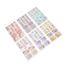 Healvian 6sheets Girl Fingernail Art DIY Decals Creative Nail Stickers for Ball Parties