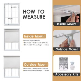 SMONTER Cordless Blackout Roller Shades for Windows- Room Darkening Roller Blinds with Valance, High Shading & UV Protection, 47" W x 72" H, White
