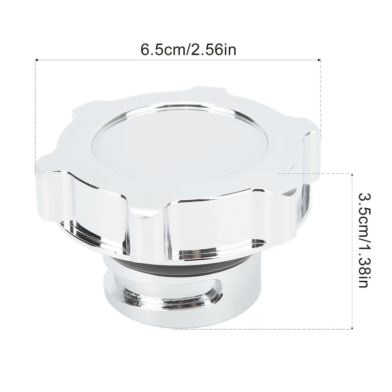 Oil Cap Aluminium Alloy Polished Oil Inlet Cover Cap Replacement