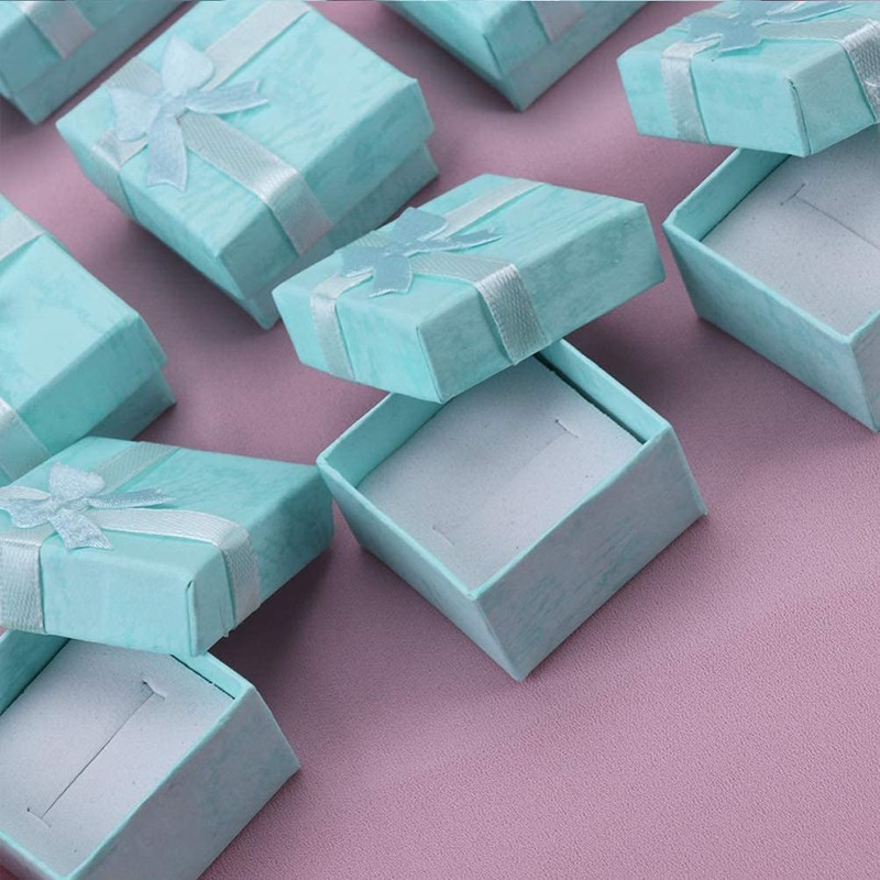 BESTOYARD Gift Box Accessory Paper Box Bowknot Accessory Case Square