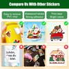 UAMLVCN Christmas Stickers, Pack of 50 Waterproof Christmas Stickers, Christmas