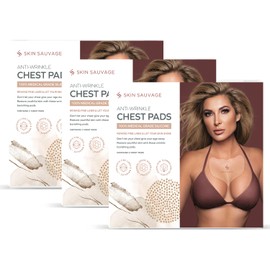 Chest Wrinkle Pads (3-Packs) - Anti-Aging Skin Firming Lift to Moisturize Fine Lines & Sagging Prevention- Safe Silicone Skin Care pads. Each package contains two chest pads.