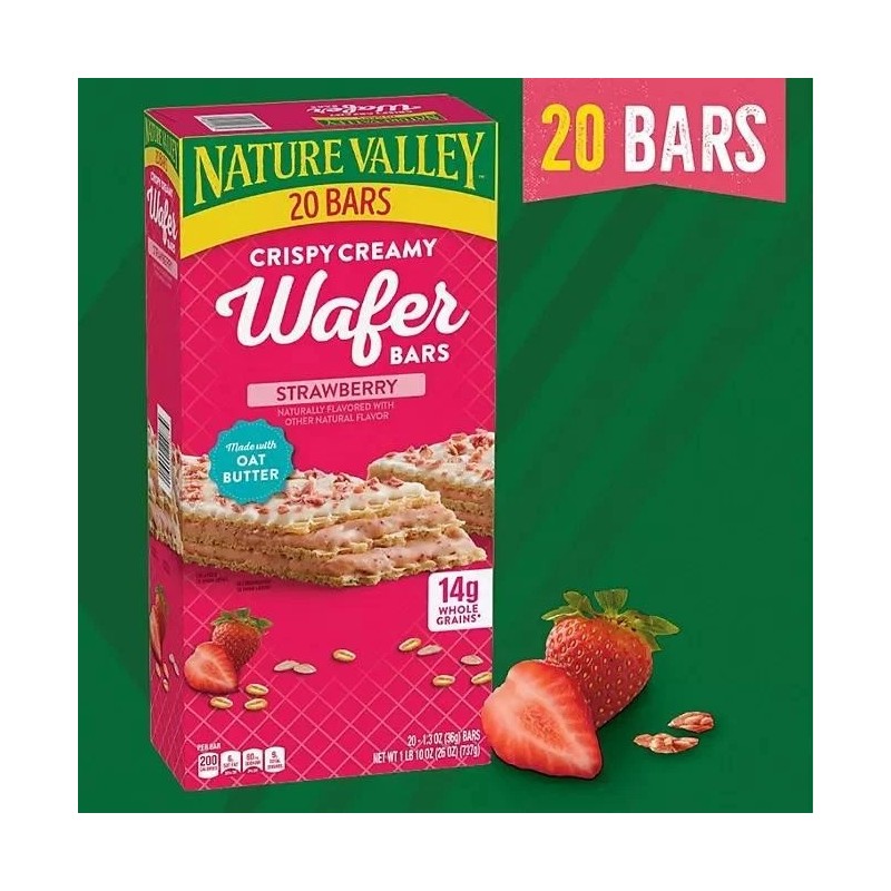 Nature Valley Crispy Creamy Strawberry Wafer Bars, 20 ct. Sweet