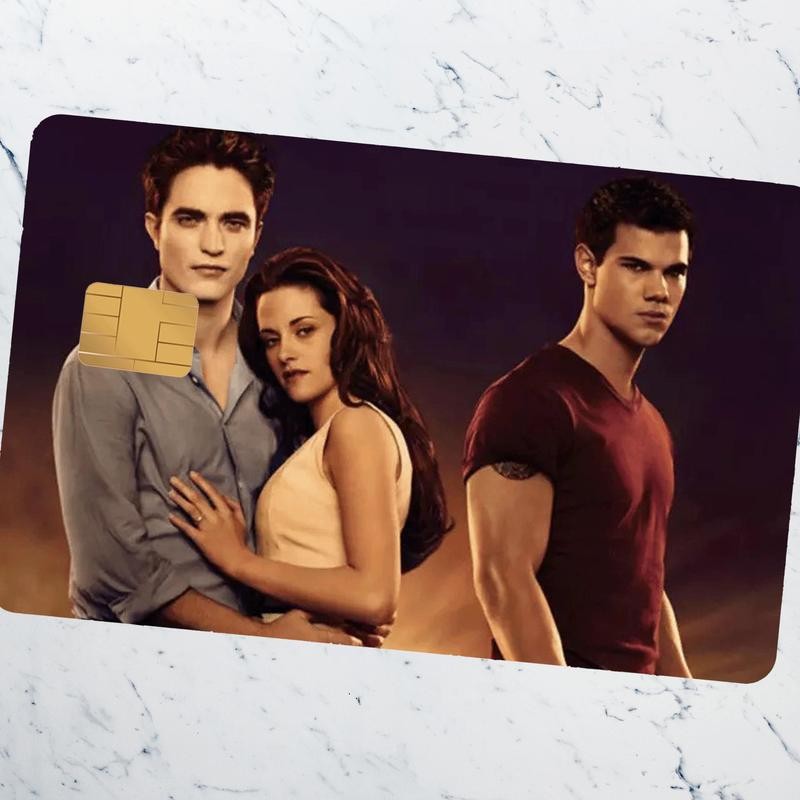 Twilight Edward Bella Jacob Debit Credit Card Sticker Small Chip:_color