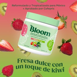 Bloom Nutrition Super Greens Powder - Probiotics for Digestive Health Digestive Enzymes with Superfoods Spirulina and Chlorella for Intestinal Health (Fresa Kiwi)