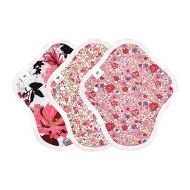 Panty Liner NO 3 Organic Cotton, Set of 3, v13 po, Vivid Pink, Cute and Elegant Reddish Pink