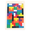 ANCLLO Tangram wooden puzzle with colourful 3D Russian blocks