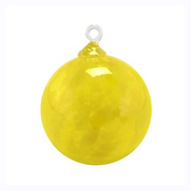 Hand Blown Glass Ornament - Suncatcher - Witches Ball - in “Yellow Solar Flare” Dehanna Jones - Handmade in Seattle