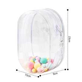 siawadeky Pain Bag, Thrust Bag, Fully Transparent, 2-Way, For Stuffed Animals, Zipper Bag, Waterproof, Dustproof, Clear Pouch, Large Capacity, Showing Bag, Doll Holder, Sewn Pouch, Convenient Removal,