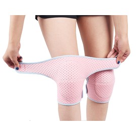 SUJAYU Knee Pads for Women & Men, Soft Dance Knee Pads Volleyball Knee Pads for Women Men Wrestling Knee Pads Wrestling Gear, Crash Pad Snowboarding Gear Knee Protector Soft Knee Pads for Work (Pink)