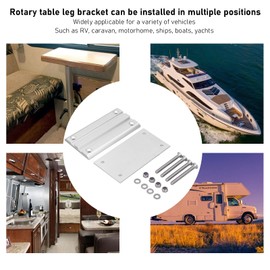 Removable Rectangular Marine RV Table, RV Table Mount Removable Table Leg Bracket Aluminum Alloy Rotatable Surpport RV Accessories Camping Tables for Caravan Motorhome
