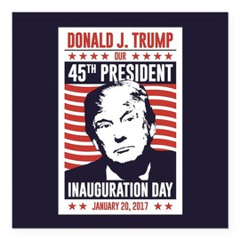 CafePress Trump Inauguration Day Square Car Magnet 3 X 3 Square Car Magnet, Magnetic Bumper Display
