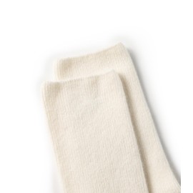 Embouro 100 Pure Cashmere Socks for Women and Men (US, Alpha, One Size, Regular, Regular, WHITE)
