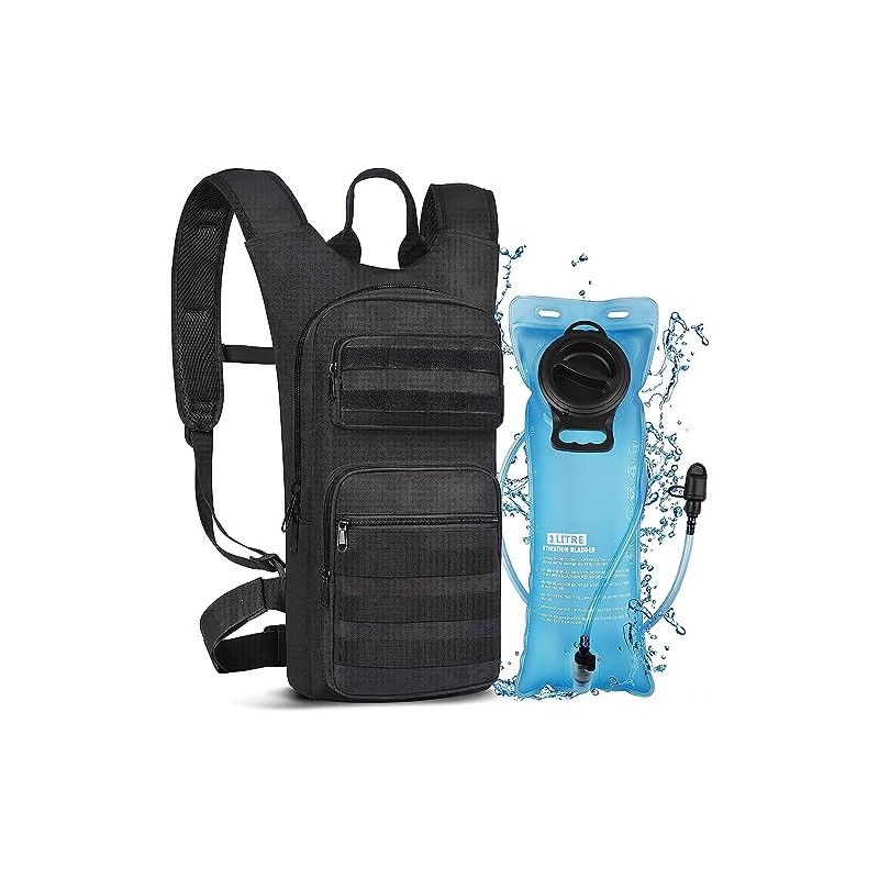 Hydration Backpack with 3L TPU Bladder, Tactical Molle Bicycle Backpack